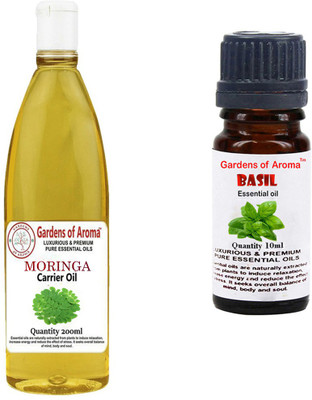 

Gardens Of Aroma Moringa Carrier Oil And Basil Essential Oil(210 ml)