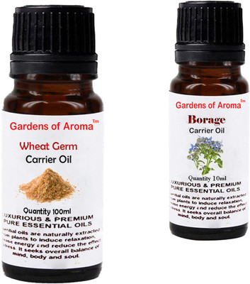 

Gardens Of Aroma Wheat germ Carrier Oil And Borage Carrier Oil(110 ml)