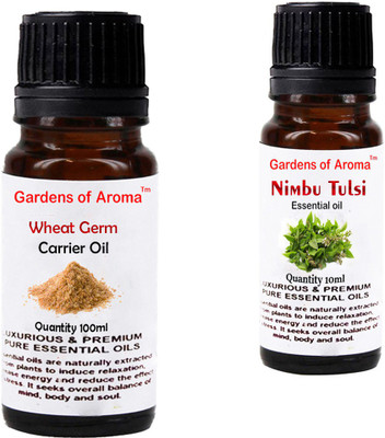 

Gardens Of Aroma Wheat germ Carrier Oil And Nimbutulsi Essential Oil(110 ml)