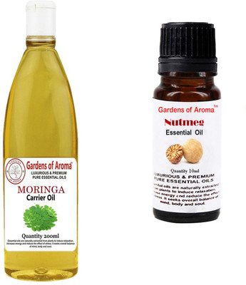

Gardens Of Aroma Moringa Carrier Oil And Nutmeg Essential Oil(210 ml)