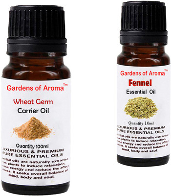 

Gardens Of Aroma Wheat germ Carrier Oil And Fennel Essential Oil(110 ml)