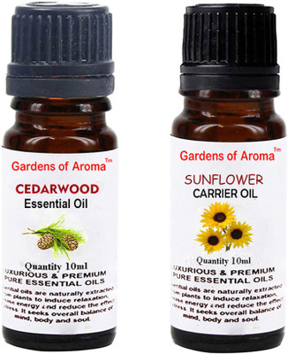 

Gardens Of Aroma Cedarwood Essential Oil And Sunflower Carrier Oil(20 ml)