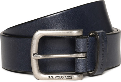 

U.S. Polo Assn Men Blue Genuine Leather Belt, Navy