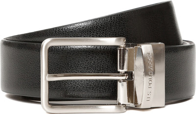 

U.S. Polo Assn Men Brown, Black Genuine Leather Reversible Belt, Brown and black