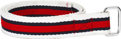 

Onlinemaniya Men & Women Casual Multicolor Canvas Belt, White