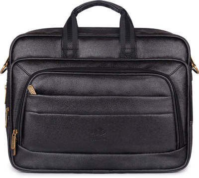 

The Clownfish Vision Laptop Briefcase | 15.6 inch Laptop Bag | Unisex Office Bag | Tablet Bag (Jet Black) Medium Briefcase - For Men & Women(Black)