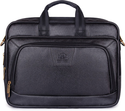 

The Clownfish Bureaucrat Laptop Briefcase | 15.6 inch Laptop Bag | Unisex Office Bag | Tablet Bag (Jet Black) Medium Briefcase - For Men & Women(Black)