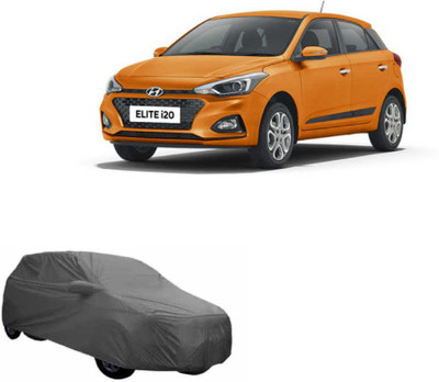 A K Traders Car Cover For Hyundai Elite i20 (With Mirror Pockets)(Grey)
