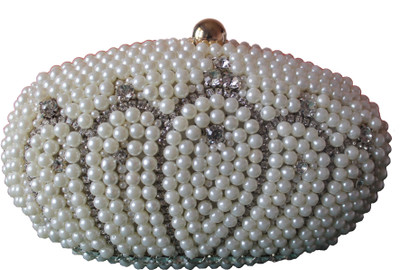

Cosmo Jewels Party White Clutch