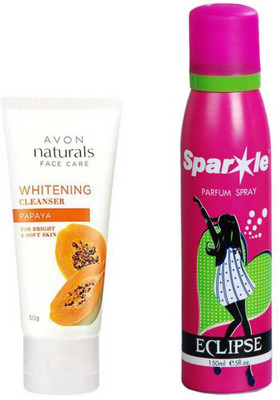 

Avon Anew Naturals Papaya Cleanser 50 g (26451) With one sparkle perfume spray 150 ml(Set of 2)