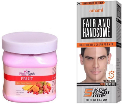 

Pink Root Fruit Cream 500ml, Emami Fair & Handsome 30g(Set of 2)