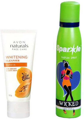 

Avon Anew Naturals Papaya Cleanser 50 g (26451) With one sparkle perfume spray 150 ml(Set of 2)