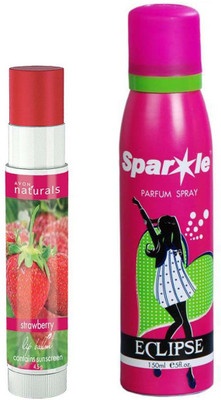 

Avon Anew Herbal Strawberry Lip Balm Berry-Flavour (4.5 g) With one sparkle perfume spray 150 ml(Set of 2)