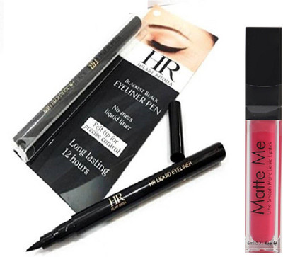 

TheTopNotch Matte Me Liquid Lipstick and HR Hilary Rhoda Pen Eye Liner Black(Set of 2)