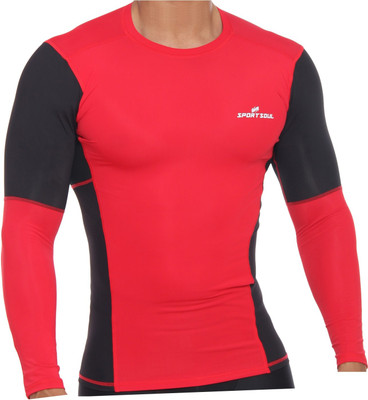 

SportSoul Polyester Arm Sleeve for Men, Women Compression(Black, Red Full Sleeve