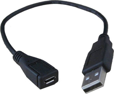 

Hle Micro USB Female to USB Male OTG Cable(Black)