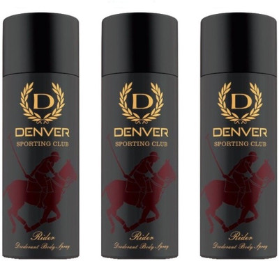 

Denver Sporting Club New Rider Deodorant Spray - For Men(495 ml, Pack of 3)