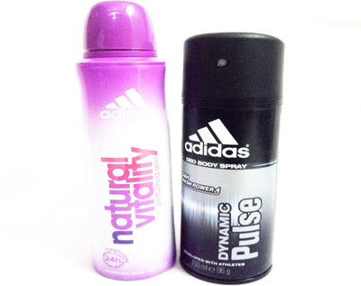 

ADIDAS NATURAL VITALITY AND DYNAMIC PULSE Deodorant Spray - For Men & Women(150 ml, Pack of 2)