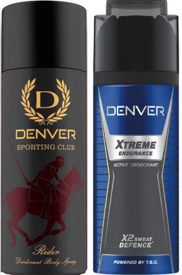 

Denver Sporting Club New Rider , Xtreme Endurance Deodorant Body Spray - For Men(315 ml, Pack of 2)