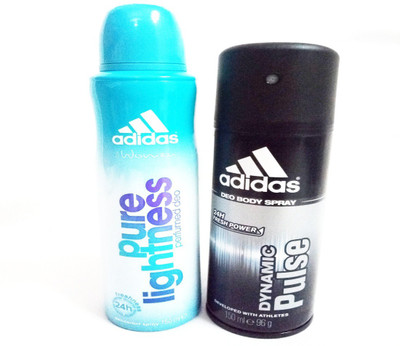 

ADIDAS PURE LIGHTNESS AND DYNAMIC PULSE Deodorant Spray - For Men & Women(300 ml, Pack of 2)