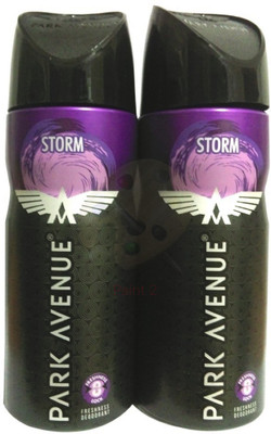 

PARK AVENUE STORM BLACK Body Spray - For Men & Women(130 ml, Pack of 2)