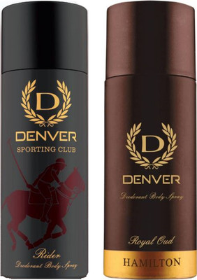 

Denver Sporting Club New Rider , Royal Oud Deodorant Body Spray - For Men(330 ml, Pack of 2)