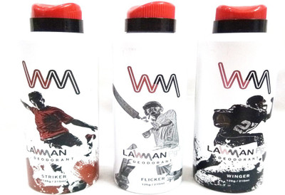 

LAWMAN WINGER,FLICKER AND STRIKER Deodorant Spray - For Men(630 ml, Pack of 3)