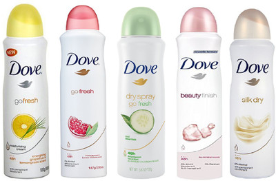 

Dove LEMON GO FRESH BEAUTY FINISH SILK DRY GO FRESH GREEN GO FRESH RED Body Spray - For Men & Women(150 ml, Pack of 5)