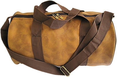 

Muccasacra Limited Edition Patchy Brown Weekender Duffel Gym Bag with 3 compartments Gym Bag(Brown)