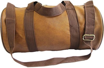 

Muccasacra Hot Selling Stylish TAN Browny Weekender Duffel Gym Bag with 3 compartments Gym Bag(Brown)
