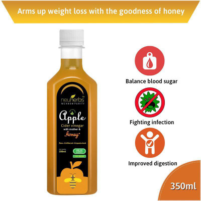 Neuherbs Neuherbs Apple Cider Vinegar with Mother & Honey 350 ml Apple Cider Vinegar(350 ml) available at flipkart for Rs.166
