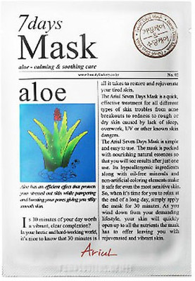 

ariul 7 Days Mask with Aloe, For Calming & Soothing, Pack of 1 facial sheet(20 g)