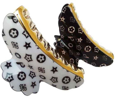 

Pooja Trendz 2 Pcs Printed Butterfly Shape Hair Claw Hair Claw(Multicolor)