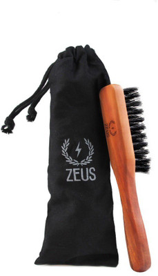 

Zeus Boar Bristle Beard and Moustache Brush with Handle - Firm Bristle Beard Brush for Untangling Beard Hairs - Made in Germany