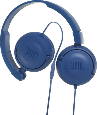 JBL T450 BLUE Wired Headset with Mic(Blue, On the Ear)