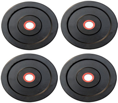 

saipro 10 kg , 2.5 kg 4 pc PVC Plates for 27mm ROD Black Weight Home Gym Combo(0 - 20 kg)