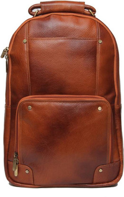 

SAVERA LEATHER 15 inch Laptop Backpack(Tan), Sl10