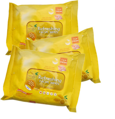

One Personal Care Refreshing Facial Wipes (75 Cosmetic Pare Towelettes) | Lemon * Makeup Remover(150 g)