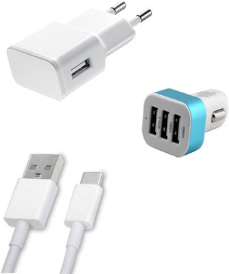 DAKRON Wall Charger Accessory Combo for Samsung Galaxy C7 Pro(White)