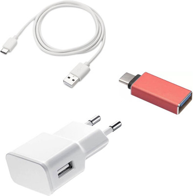 DAKRON Wall Charger Accessory Combo for Motorola Moto M(White)
