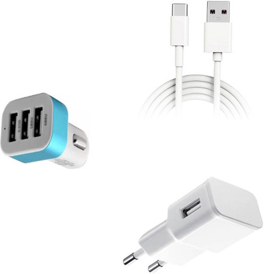 DAKRON Wall Charger Accessory Combo for Coolpad Cool Play 6(White)