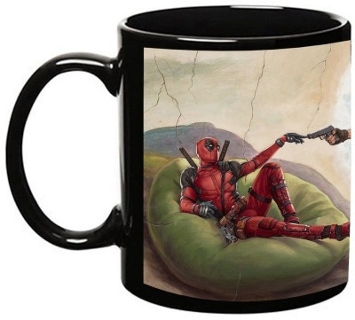 MUGKIN Deadpool 2 (Marvel Superheros) Dark Ceramic Coffee Mug(350 ml)