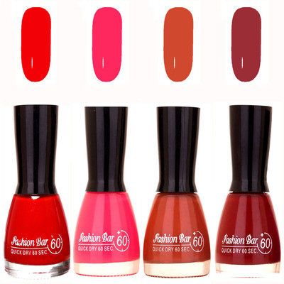 

Fashion Bar Nail Poliash Set Multicolor(Pack of 4)