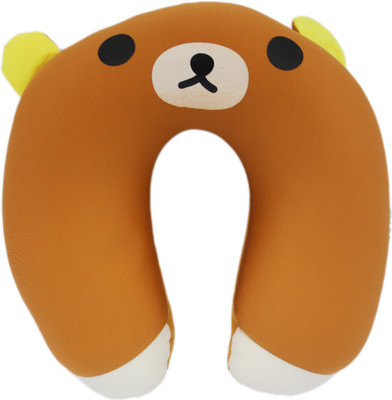 

Tootpado Travel Neck Pillow Bear 10"x11" (28cm) - Brown (4DER62) - Neck Rest Travel Cushion With Microbeads Filling Neck Pillow(Brown)