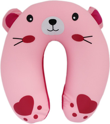 

Tootpado Travel Neck Pillow Bear 10"x11" (28cm) - Pink (4DER60) - Neck Rest Travel Cushion With Microbeads Filling Neck Pillow(Pink)