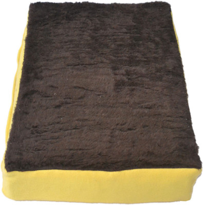 

Comfy MFFDBFBRN-Yel-S S Pet Bed(German Fleece Fabric HQ Foam Filled Easy Removable Cover With Zip Dog/Cat Bed Brown/Yellow-S (16X26X3.5))