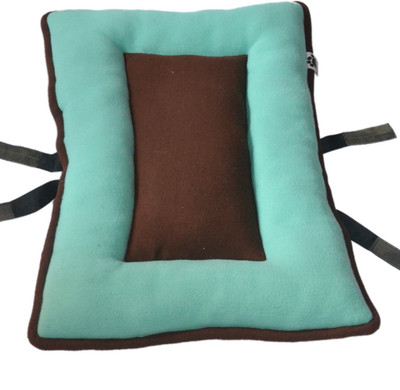 

Comfy MFPHBBRN-TUR-L L Pet Bed(German Fleece Fabric HQ PolyFill Filled Foldable Dog/Cat Bed With Handle Brown/Lime Green-L (20X31"))