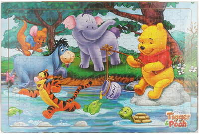 

Akrobo Wooden Cartoon Puzzles Set 204 pieces Jigsaw Puzzle Learning Gift for Kids(203 Pieces)