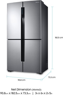 Samsung 680 L Frost Free French Door Bottom Mount Refrigerator(Easy Clean Steel, RF60J9090SL/TL)