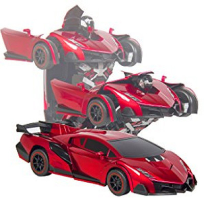 

Adonai Remote Controlled One Button Car To Transformer To Car Converting Lamborghini Style Transformer And It Is Rechargeable (Red)(Multicolor)